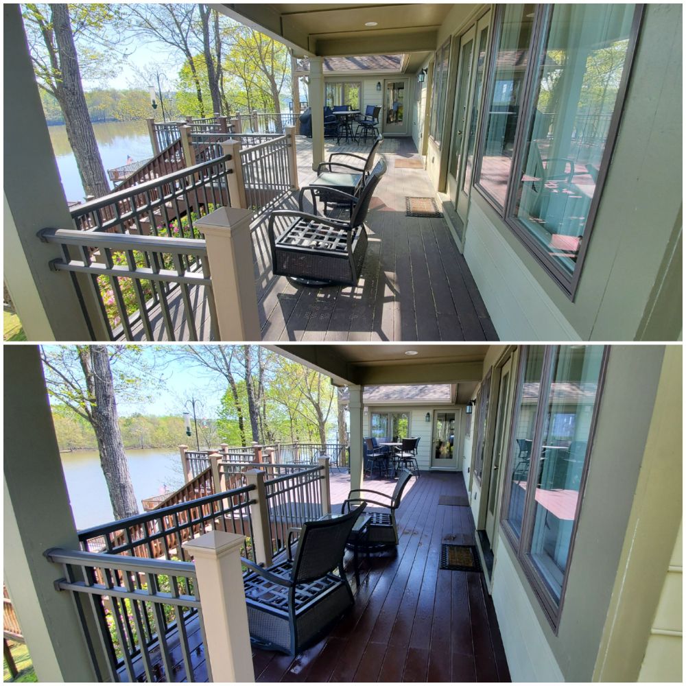 Deck and dock cleaning on lake tuscaloosa al
