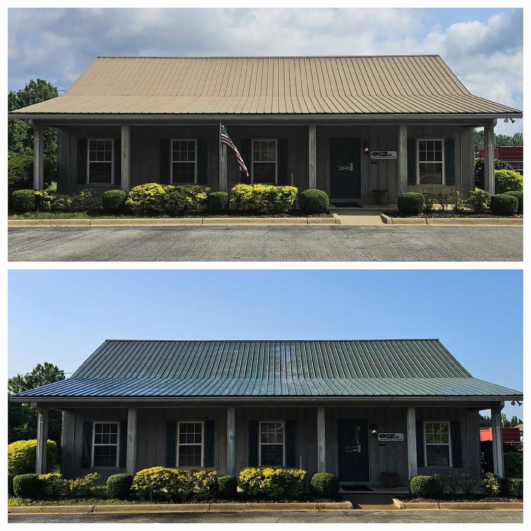 Gentle Commercial Metal Roof Oxidation Removal In Northport, AL 